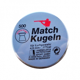 Пуля пневм. «H&N Match Kugeln», для пистол., гладк., 4,48 мм., 7,56 гран (500 шт.)