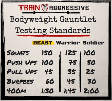 Bodyweight Gauntlet - один из лучших видов тестов, которые мне нравятся, когда мои спортсмены и клиенты испытывают трудности с общей физической подготовкой и уровнем силы